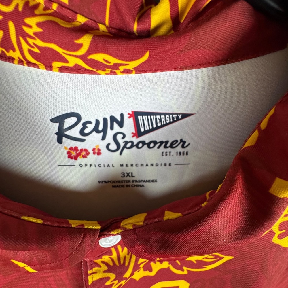 Reyn Spooner USC University Of Southern California Trojans Polo Shirt Hawaii 3XL - Picture 4 of 5
